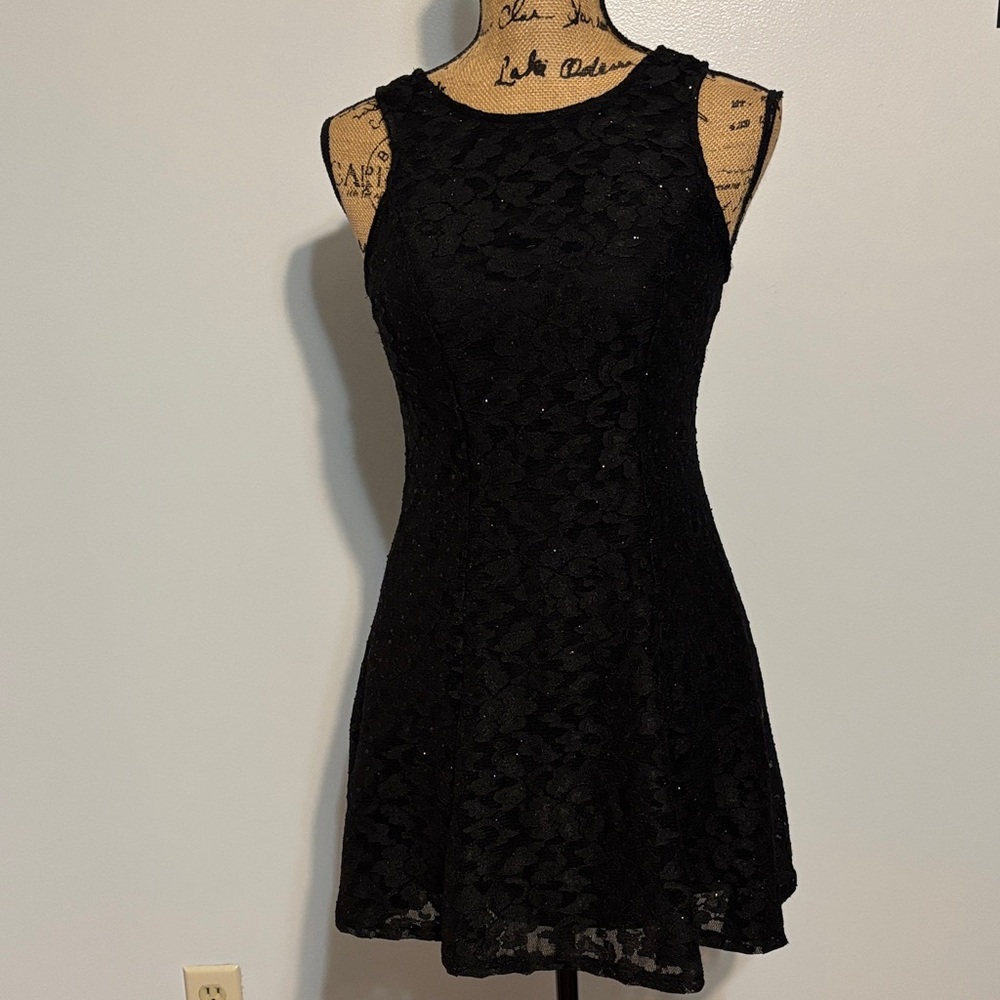 Speechless Black Lace Mini Dress